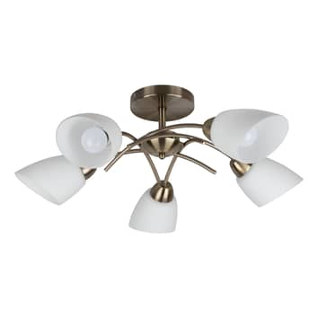 Britop Deckenlampe Varietta Deckenleuchte Leuchte Lampe Glas Altmessing 5 Fl. B-Ware - 5903839985973