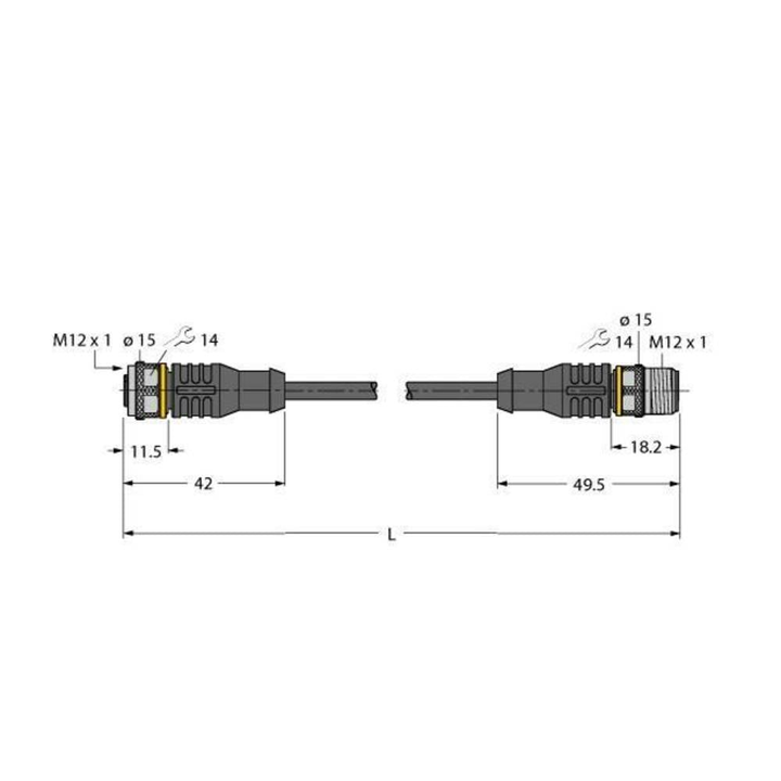 Turck 6627695 Sensor-/Aktor-Steckverbinder Stecker Industriesteckverbinder