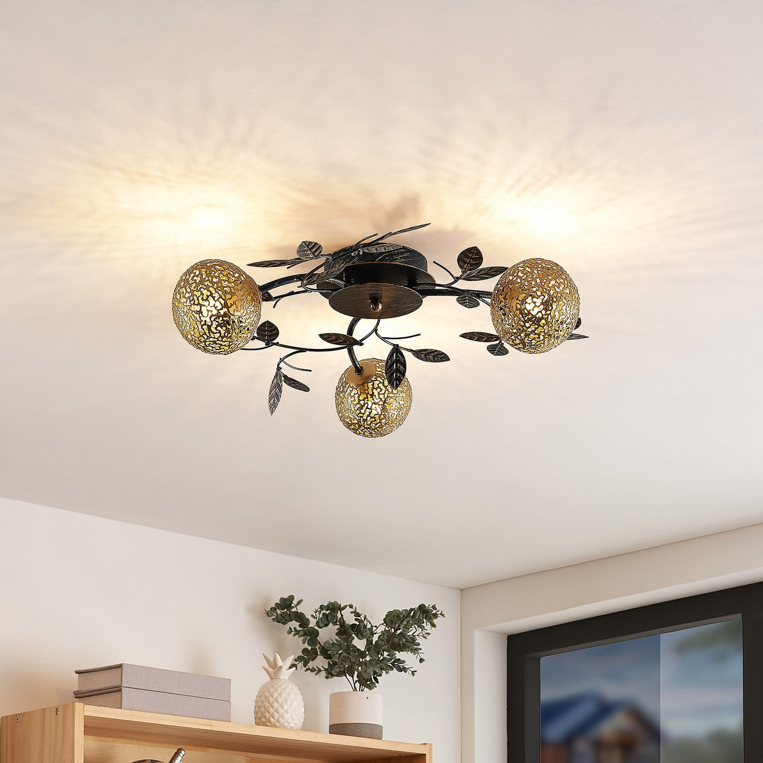 B-Ware Lucande Evory Deckenlampe Rund 3 Fl. Lampe Leuchten Deckenlampe Wohnzimmer 40 W