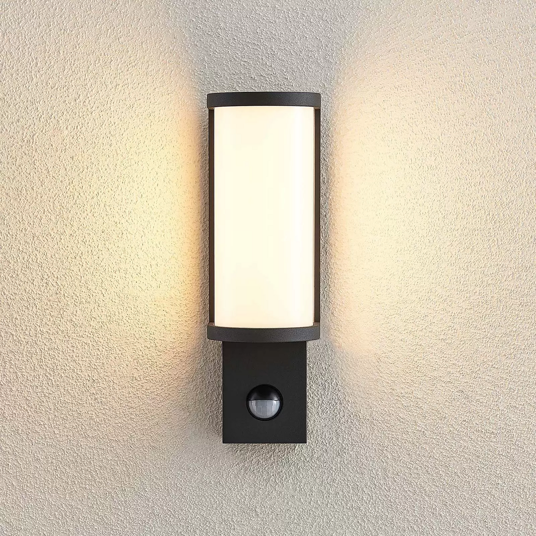 Lucande Jokum LED-Außenwandlampe IP54 Sensor Außenwandlampe Wandleuchte Leuchte