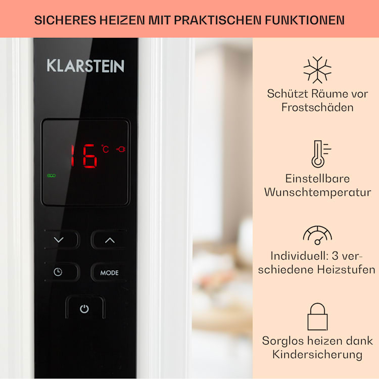 D-Ware Klarstein Thermaxx 2500 ölradiator Elektroheizung Mobile Heizung Defektware - 4060618104572