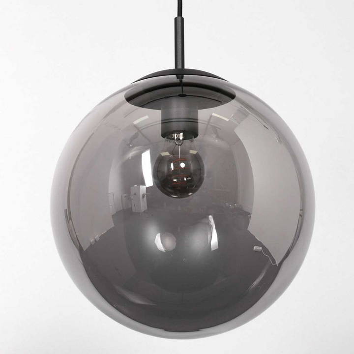 Steinhauer Hängeleuchte Bollique Schwarz ø 25 Cm Glas Kugel Deckenlampe Lampe797 B-Ware
