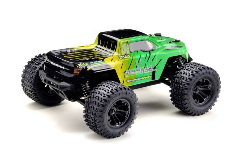 B-Ware Absima Mini Amt Gelb, Grün Brushed 1:16 Rc Modellauto Elektro Monstertruck Rt R 2