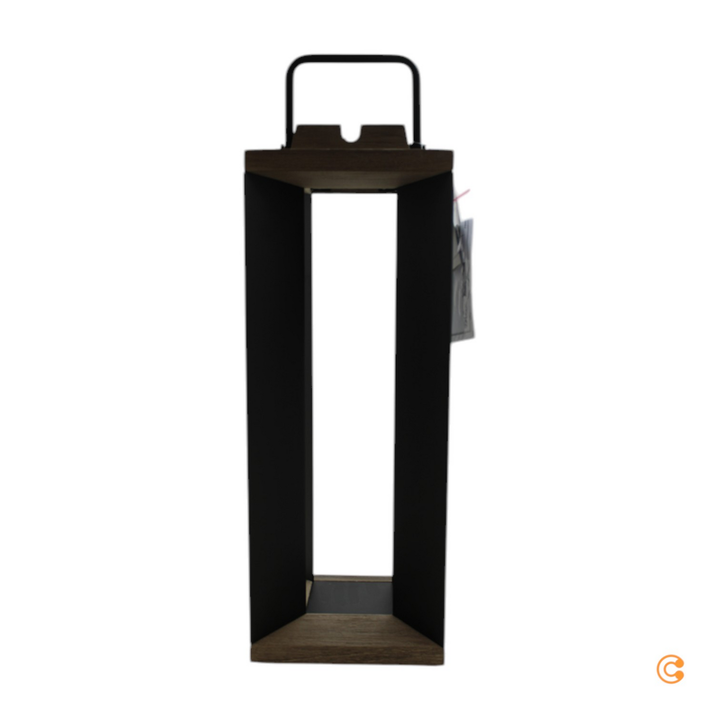 Les Jardins Solar Laterne Teak schwarzes Aluminium 65,5 cm Stehlampe DEFEKTWARE