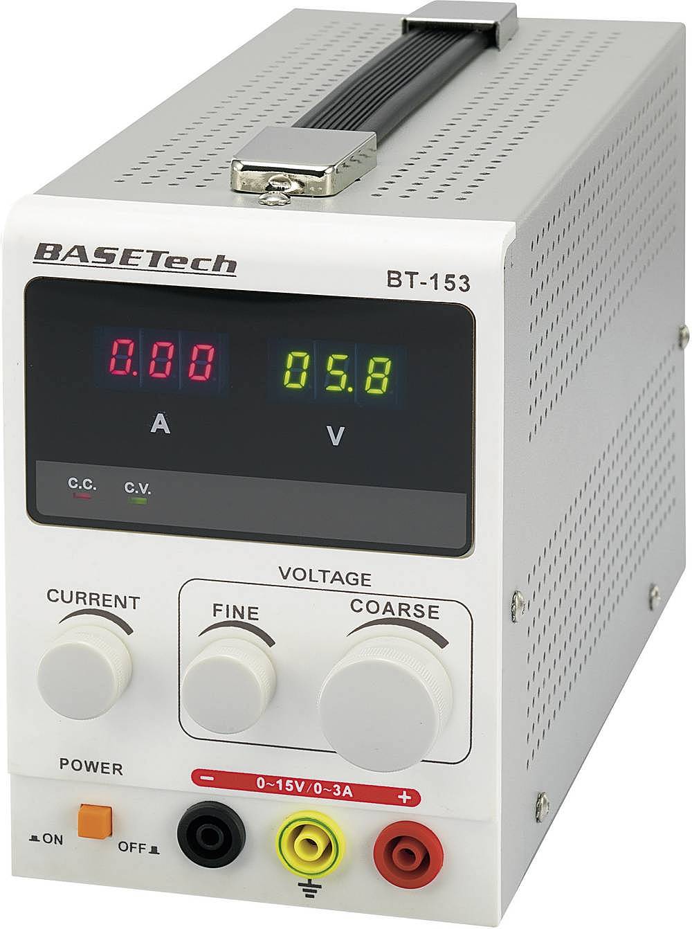 Basetech BT-153 Labornetzgerät Netzteil Labornetzteil einstellbar 0 - 15 V/DC