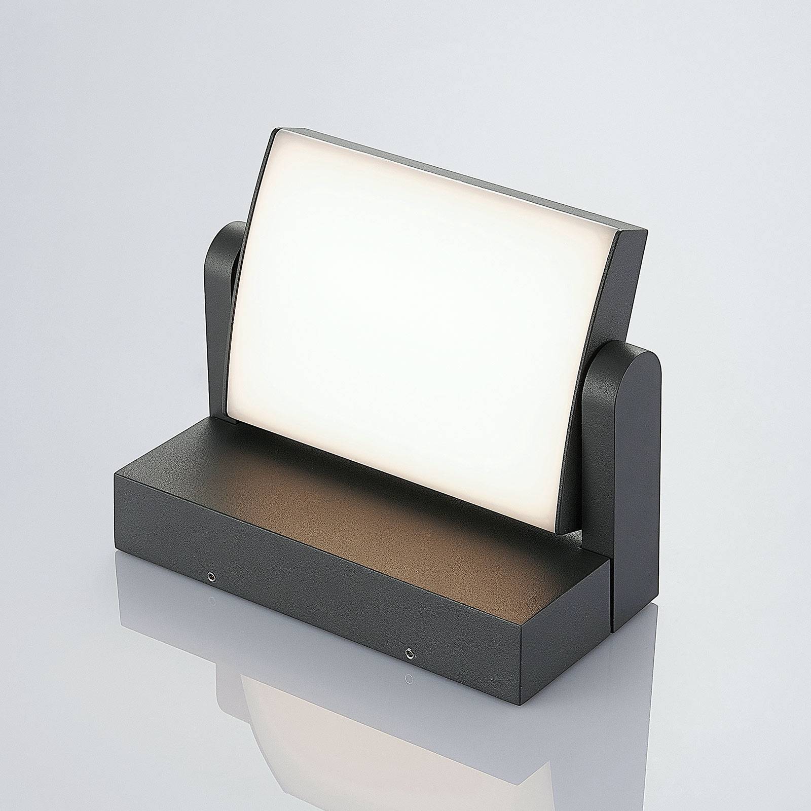 Lindby Außenwandleuchte Wandlampe LED Sherin dunkelgrau schwenkbar - 4251096554496