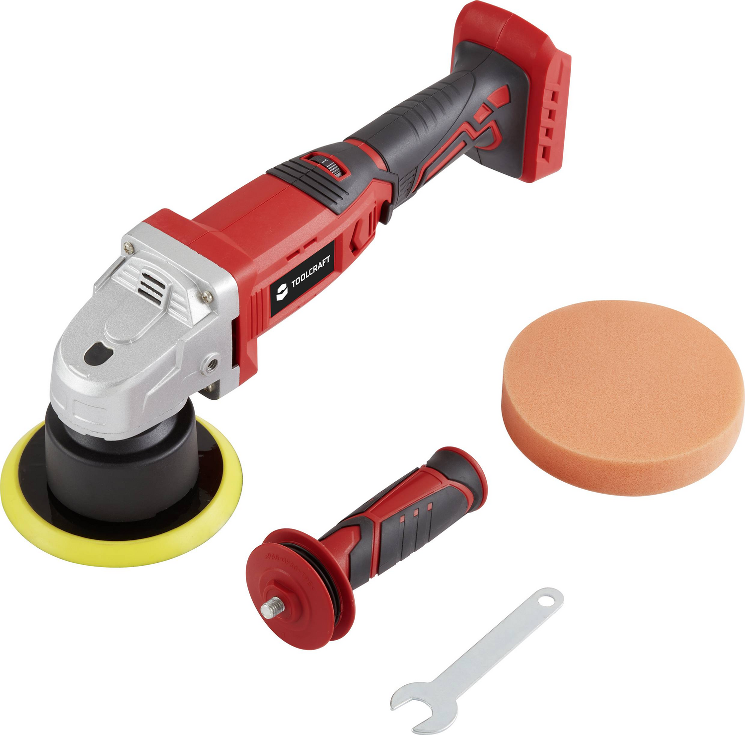 B-Ware Toolcraft Akku Poliermaschine Akku Polierer Polieren 20 V 3000 6000 U/Min 125 Mm