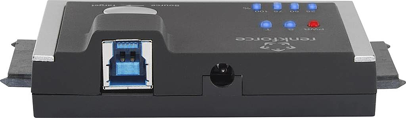 Copieur de disque dur SATA 1 baie Renkforce avec alimentation et support de stockage