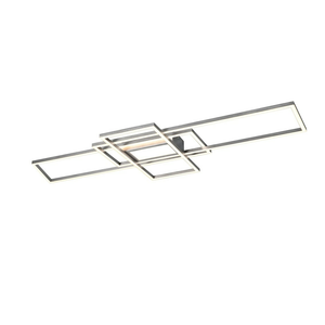 B-Ware Trio Cct Led Deckenlampe Irvine Deckenlampe Lampe Nickel 105 X 6,5 X 42 Cm