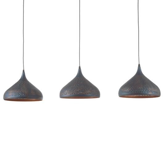 Hängeleuchte Punchray, Dreiflammig Trichterförmig Lampe Leuchte Deckenlampe 722 B-Ware