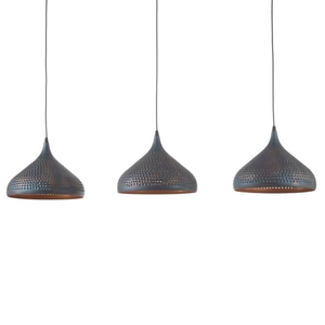 B-Ware Hängeleuchte Punchray, Dreiflammig Trichterförmig Lampe Leuchte Deckenlampe 722