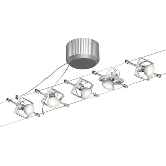Système de câblage complet Paulmann Mac II 94133, plafonnier, suspension, LED chromée