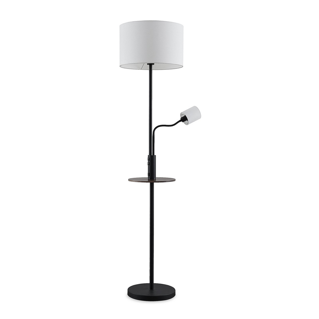 Lindby Aovan Stehlampe Stehleuchte Lampe Leuchte Licht Ablage und USB schwarz