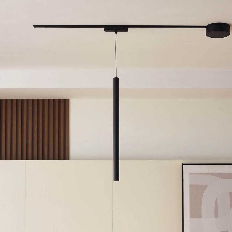 Lindby Led Pendellampe Lumaro Hängeleuchte Leuchte Schwarz ø3cm Alu 48 V Dimmbar B-Ware - 4251911789119