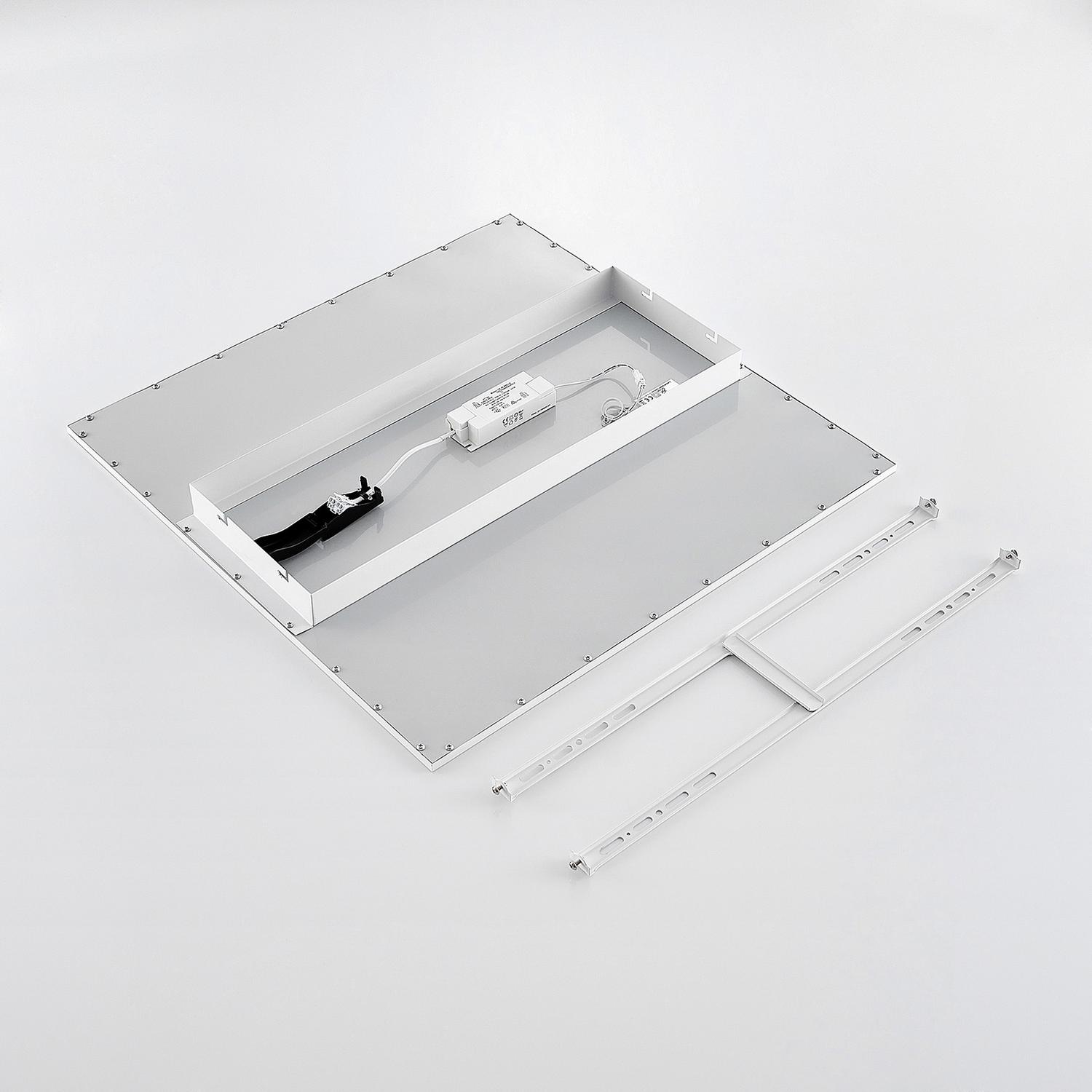 B-Ware Lindby Led Panel Deckenleuchte Raumbeleuchtung Quais Aluminiumrahmen Weiß Quadra