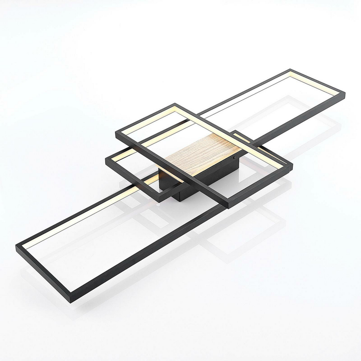 Lindby Emiljan LED-Deckenlampe Hängelampe Lampe Leuchte LED 35W Alu schwarz m643