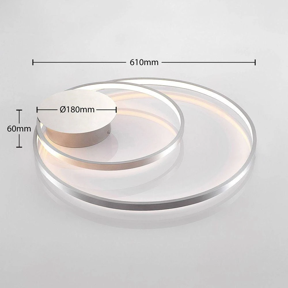 Lindby Nerwin Led Deckenlampe Deckenleuchte Lampe Leuchte Licht 30 W Alu Chrom B-Ware - 4251096574012