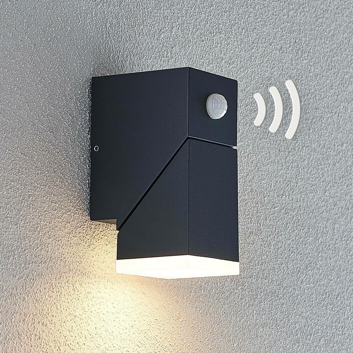 Lindby LED-Außenwandleuchte Außenwandlampe Lampe Sally 1-flammig mit Sensor