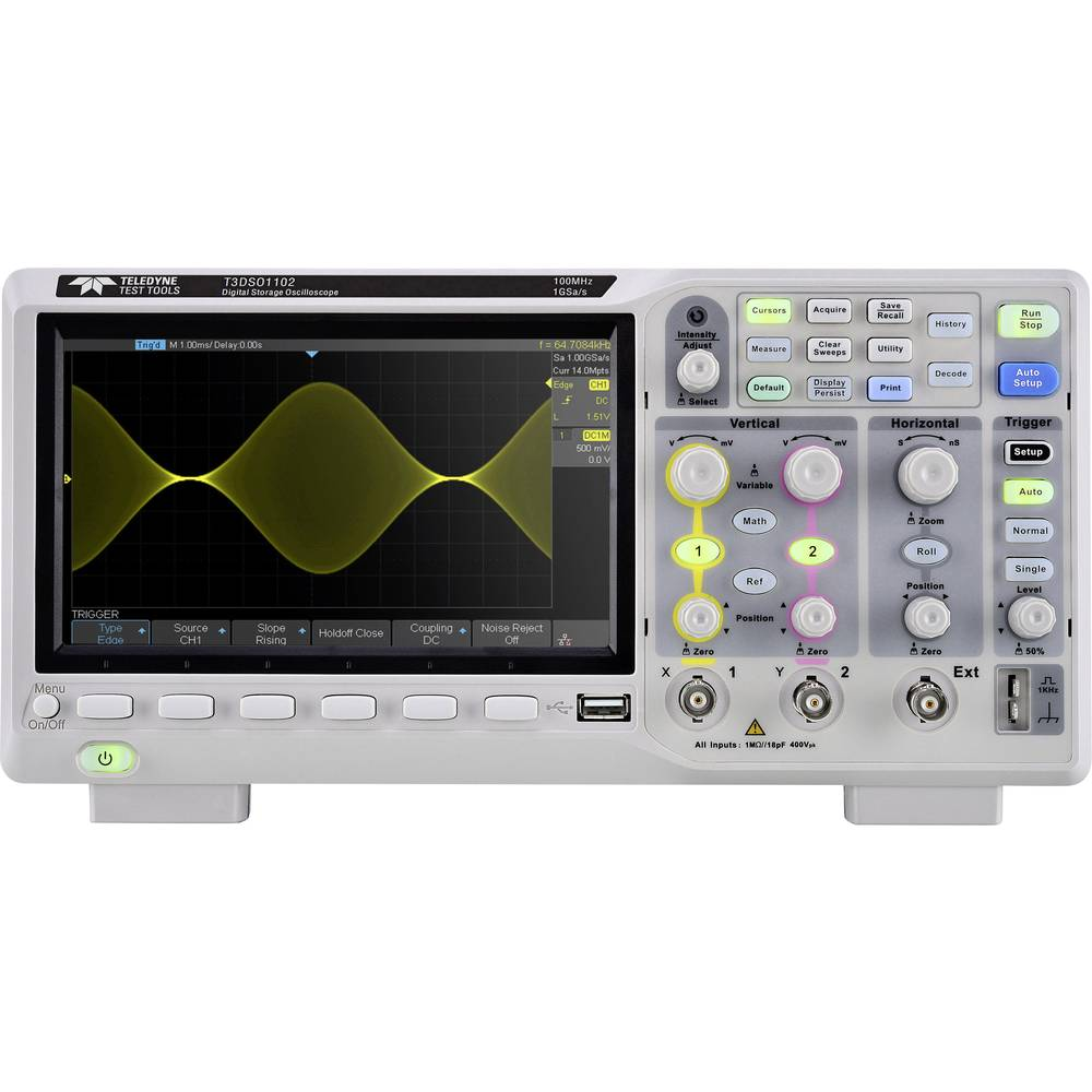 Teledyne LeCroy T3DSO1102 Digital-Oszilloskop 100 MHz 1 GSa/s 14 Mpts 8 Bit