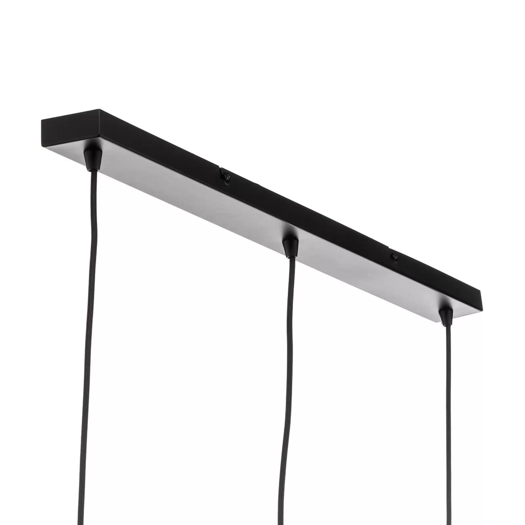 Lindby Hängeleuchte Tsomo, 950 cm 3-flammig schwarz Stoff Hängelampe Lampe Spot