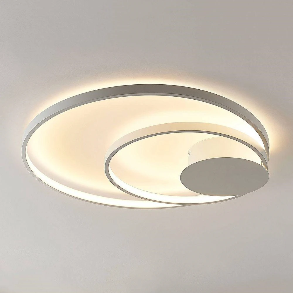 Lindby Nerwin Led Deckenlampe Deckenlampe Leuchte Lampe Led ø 61 Cm Rund Weiß764 B-Ware - 4251096574029