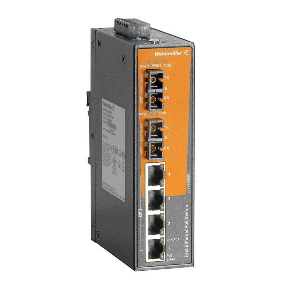 Weidmüller Ie Sw El06 4 Poe 2 Sc Industrial Ethernet 100 M Bit/S Netzwerk Switches B-Ware