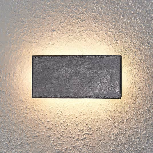 Lindby Peetu Led Wandleuchte Schiefer Wandleuchte Wandlampe Wandlicht Lampe Led  B-Ware