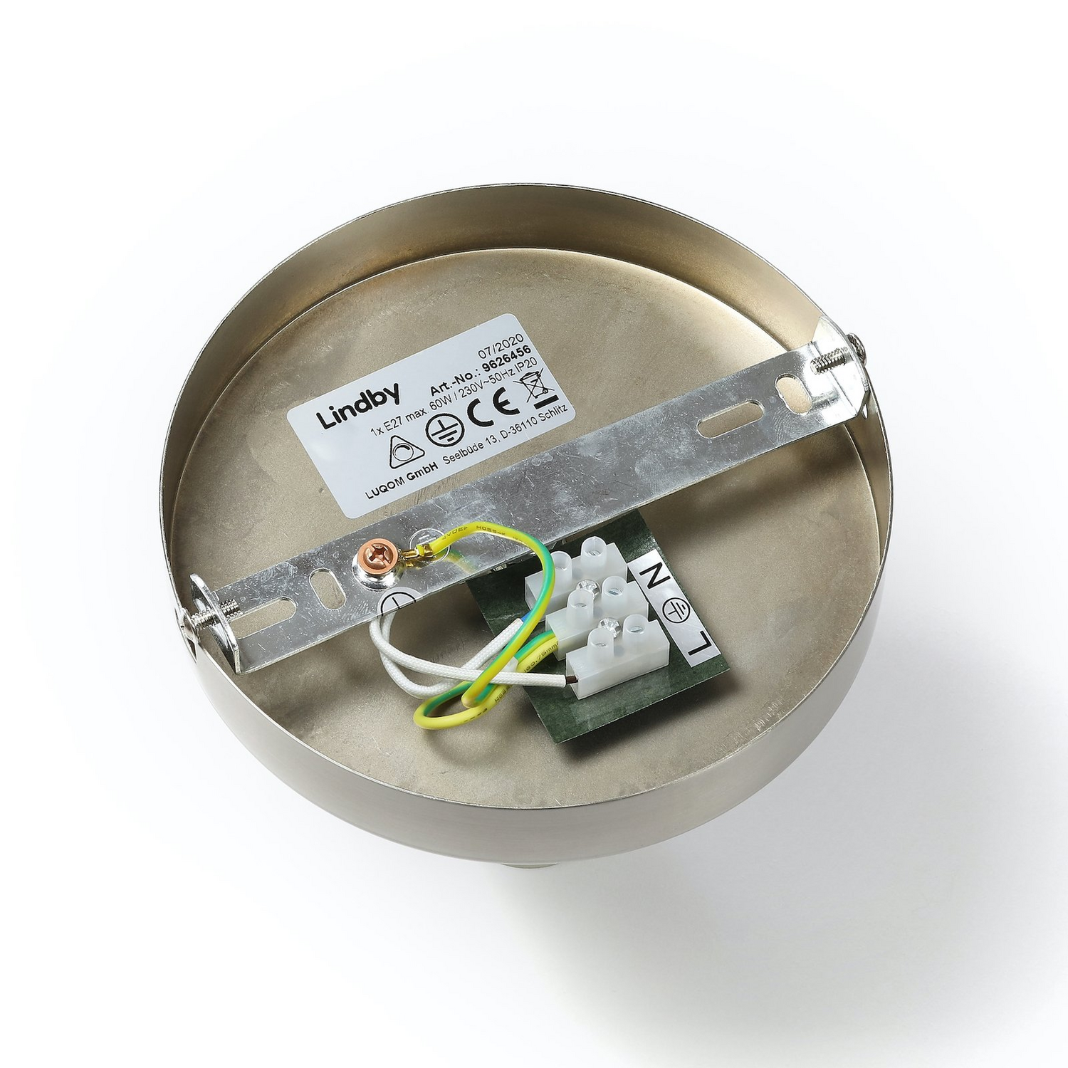 B-Ware Lindby Sonika Deckenlampe Deckenlampe Lampe Wohnzimmerlampe Leuchte E27 Nickel