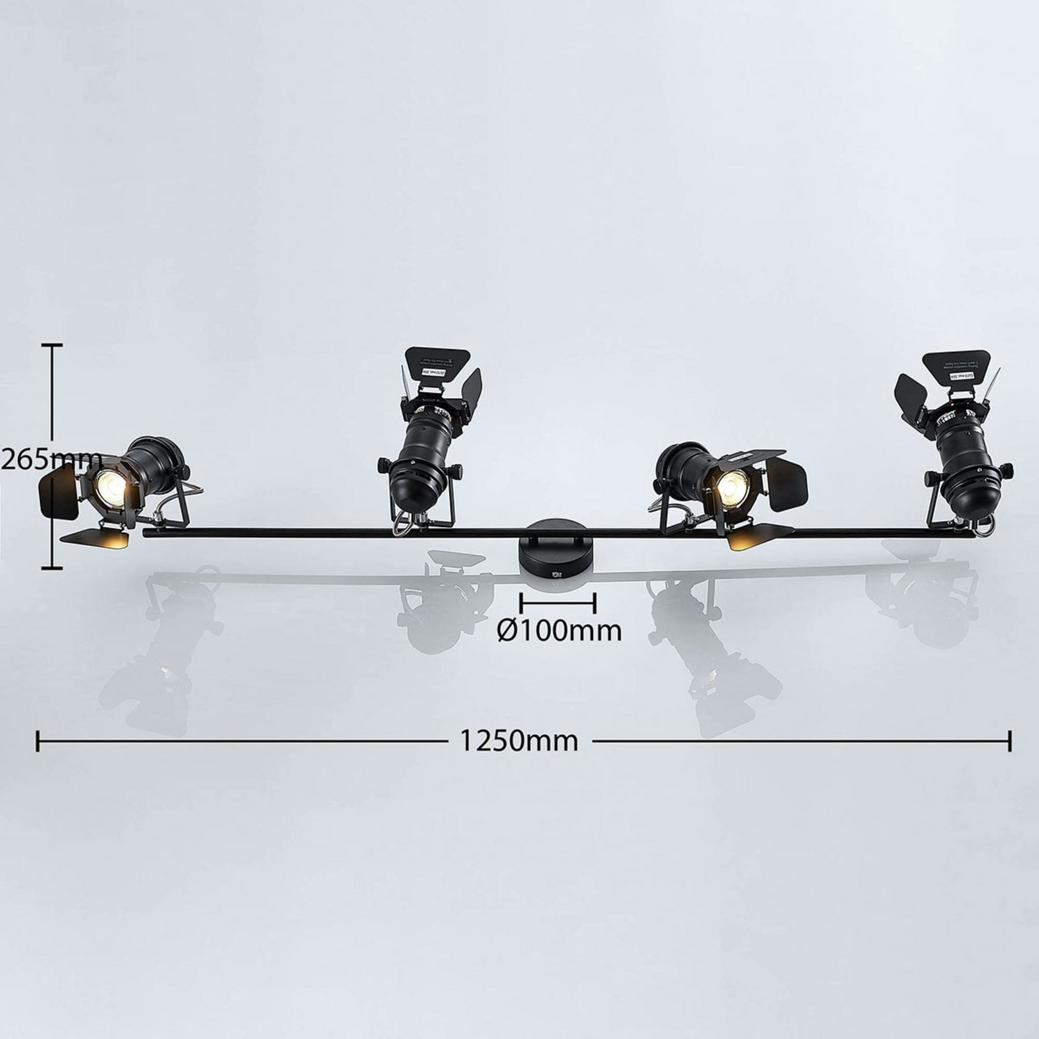 B-Ware Lindby Deckenstrahler Tilen Deckenlampe Hängeleuchte 4 Fl Scheinwerfer Look Gu10