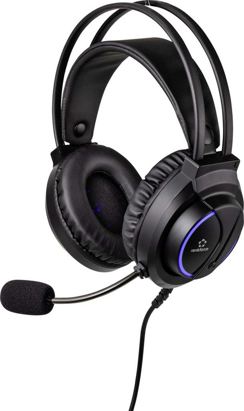 Renkforce RF-GHD-200 Gaming Headset Over Ear Zubehör Kopfhörer Schnurr Schwarz