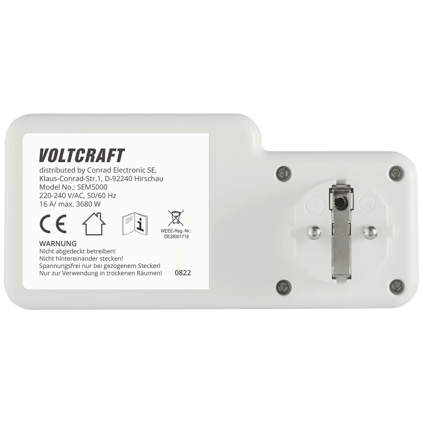 B-Ware Voltcraft Energiekostenmessgerät Kostenprognose Alarmfunktion überspannungsalarm