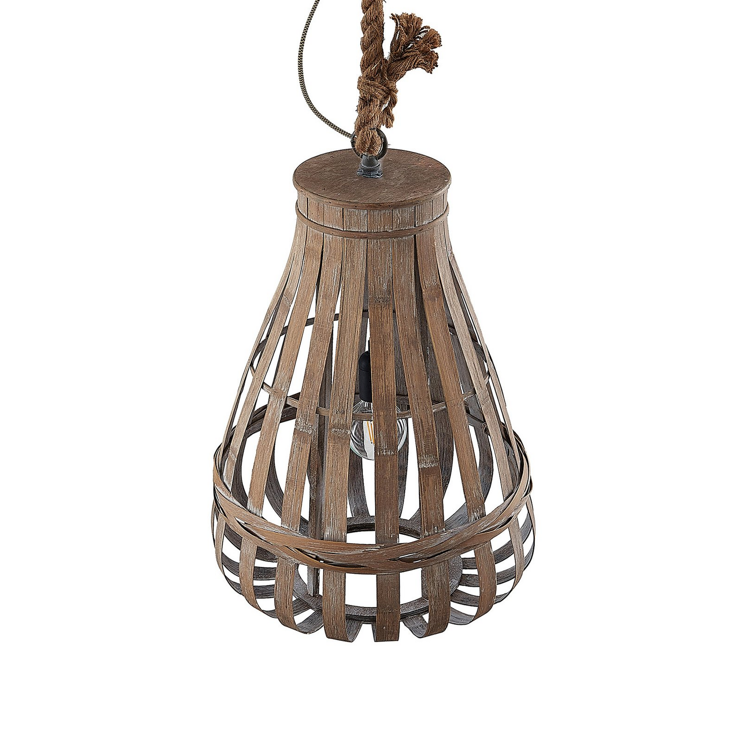B-Ware Lindby Haruno Hängeleuchte Aus Rattan 42 Cm Deckenlampe Deckenleuchte Lampe Spot