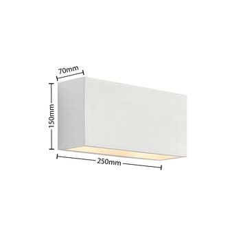 B-Ware Lindby Mavora Wandleuchte Wandlampe Wandlicht Leuchte Lampe Licht Aus Gips Eckig