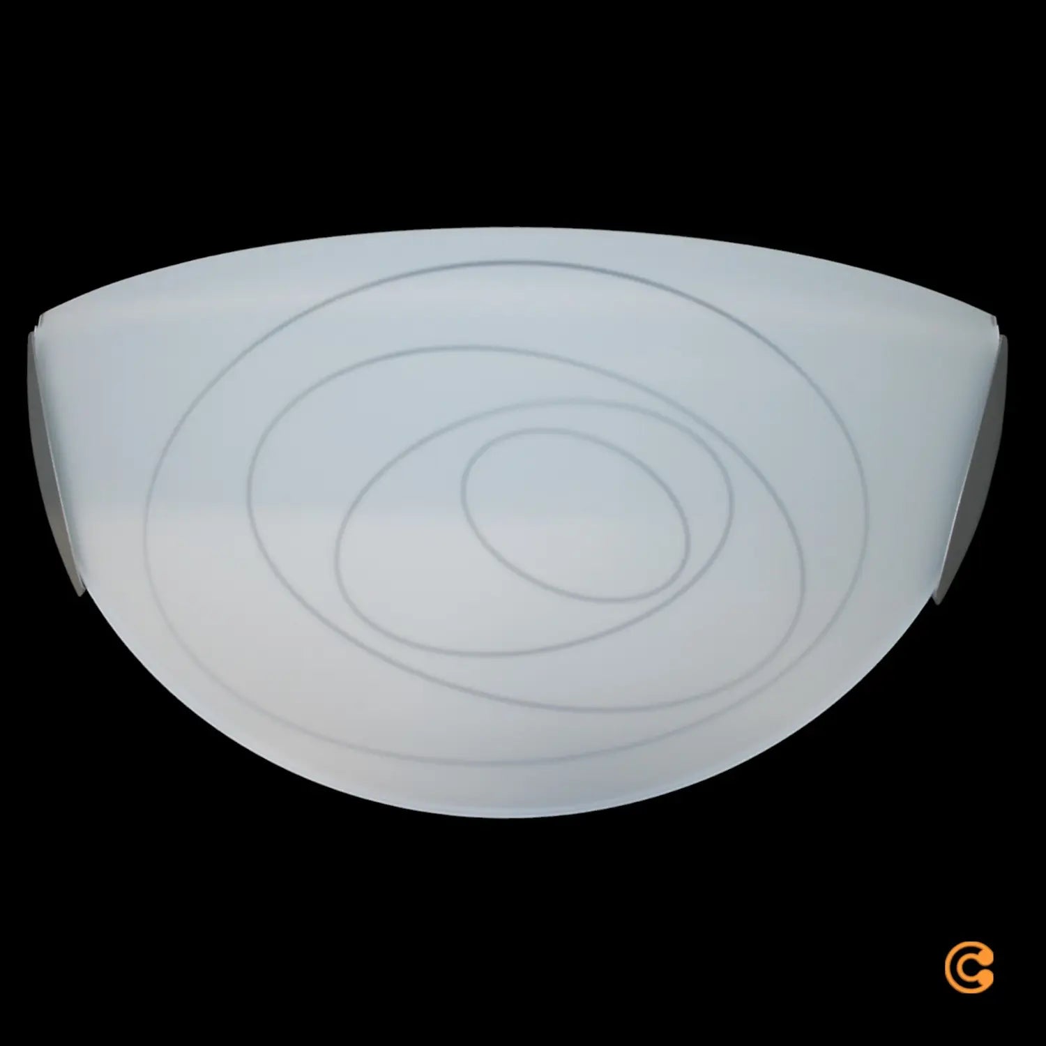 B-Ware Fabas Luce Wandleuchte Lampe Kent Chrom Weiß Glas Metall E27 1 Flammig - 8019282041429