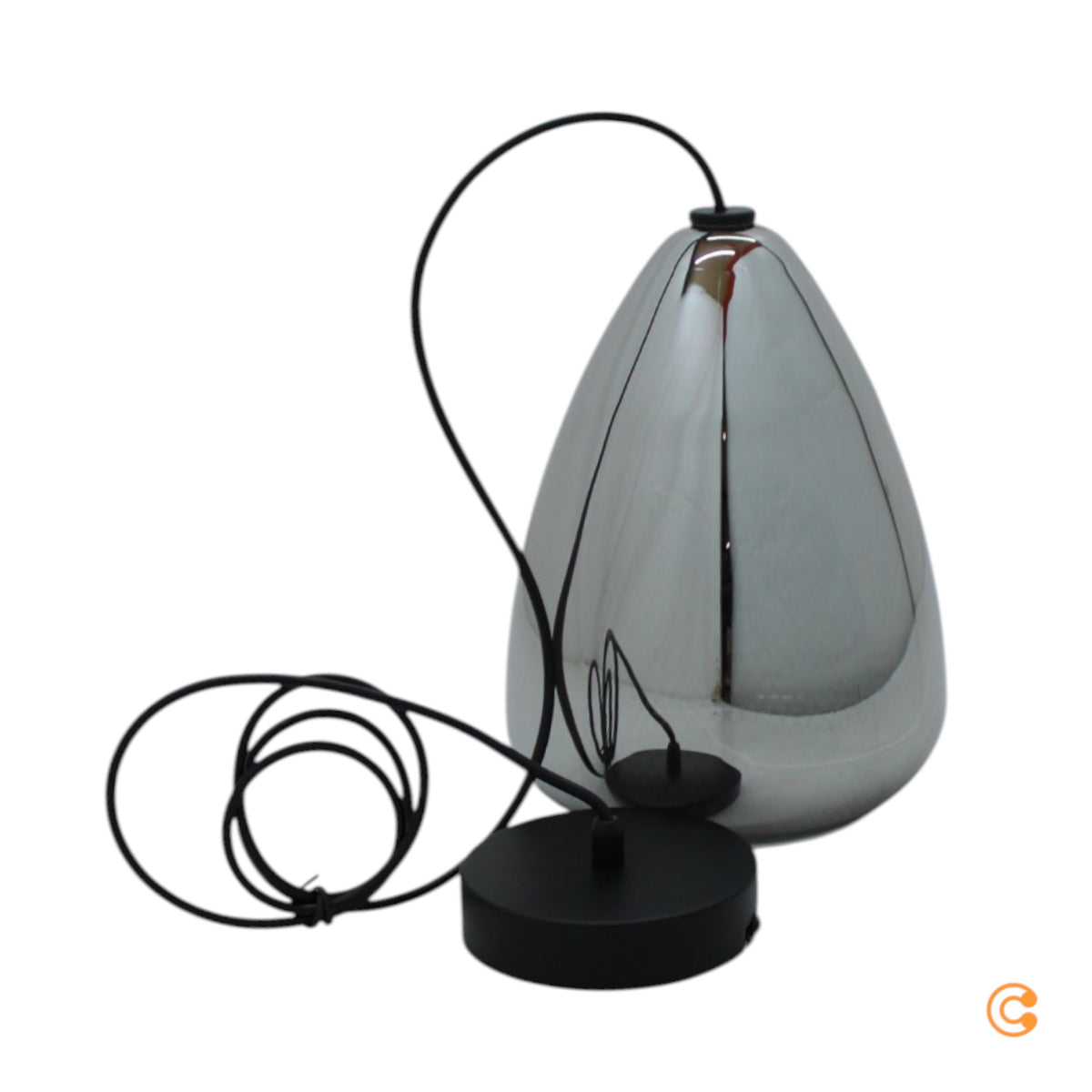 Fabas Luce Hängeleuchte Pendelleuchte Britton rauchgrau Glas Metall E27 LED 1flg - 8019282534174