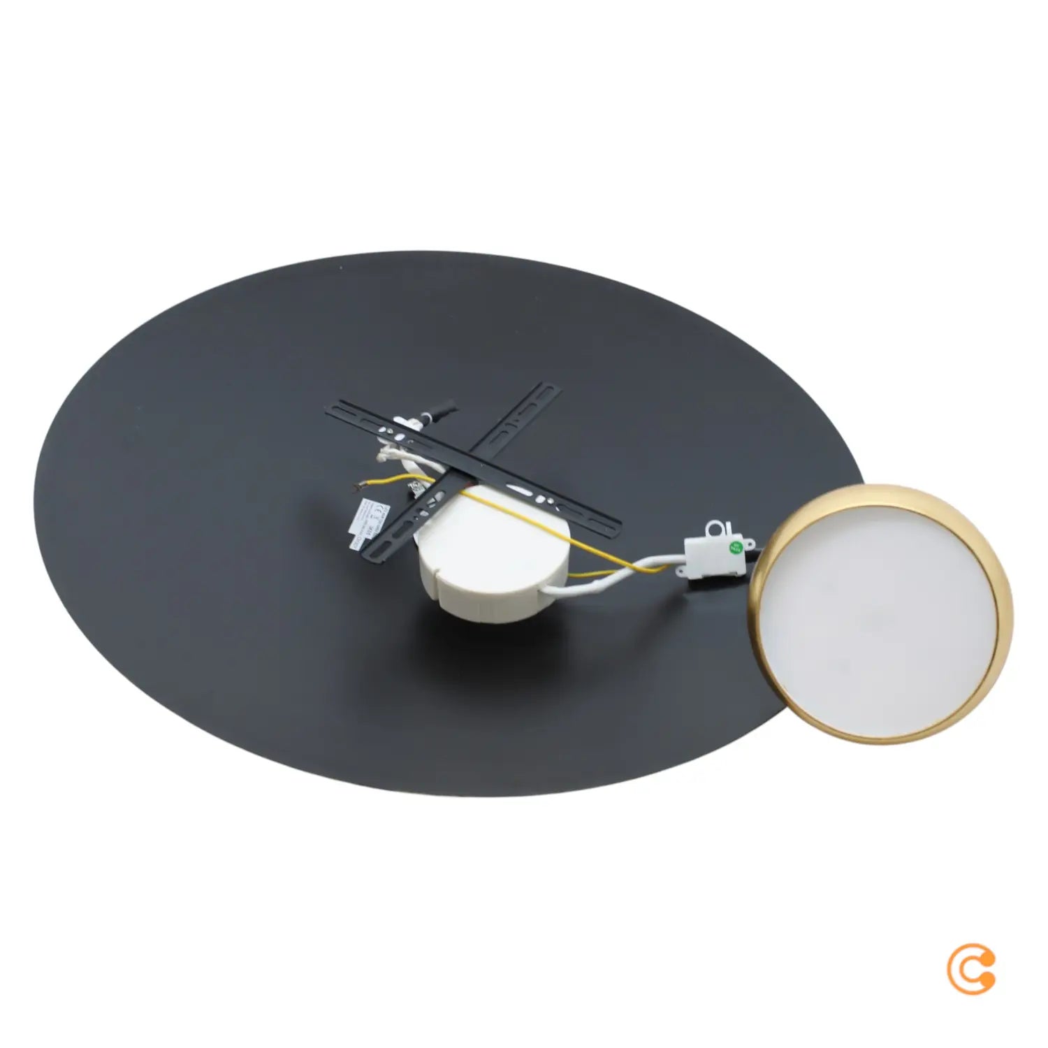 B-Ware Fabas Luce Deckenleuchte Deckenlampe Led Yuko Gold Schwarz Metall Dimmbar 23 Cm - 8019282554196