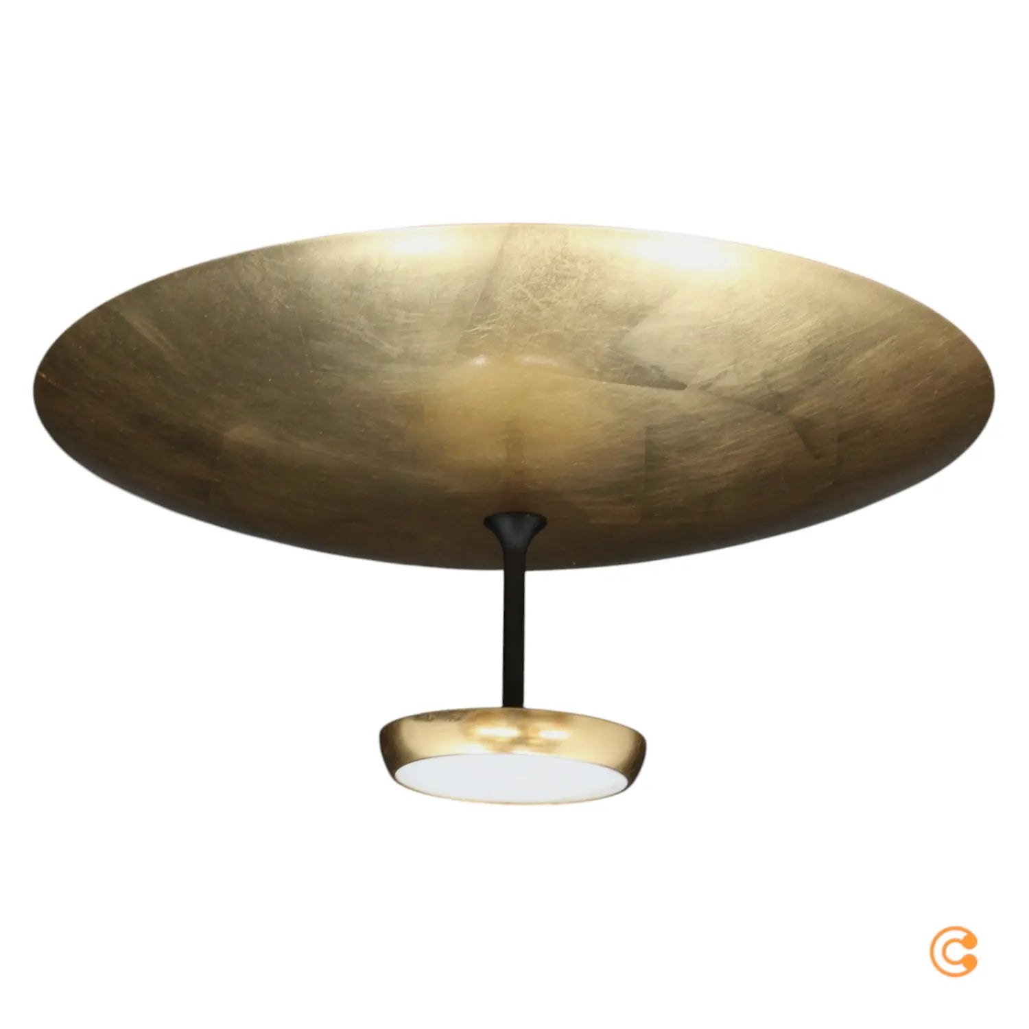 B-Ware Fabas Luce Deckenleuchte Deckenlampe Led Yuko Gold Schwarz Metall Dimmbar 23 Cm - 8019282554196