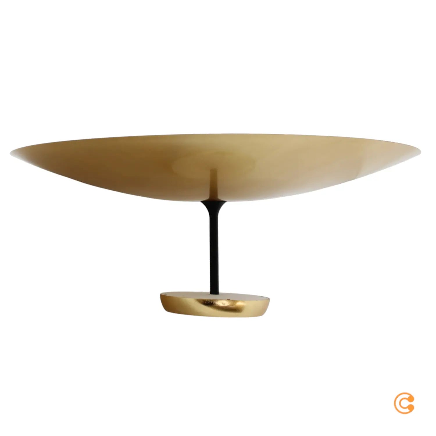 B-Ware Fabas Luce Deckenleuchte Deckenlampe Led Yuko Gold Schwarz Metall Dimmbar 23 Cm - 8019282554196
