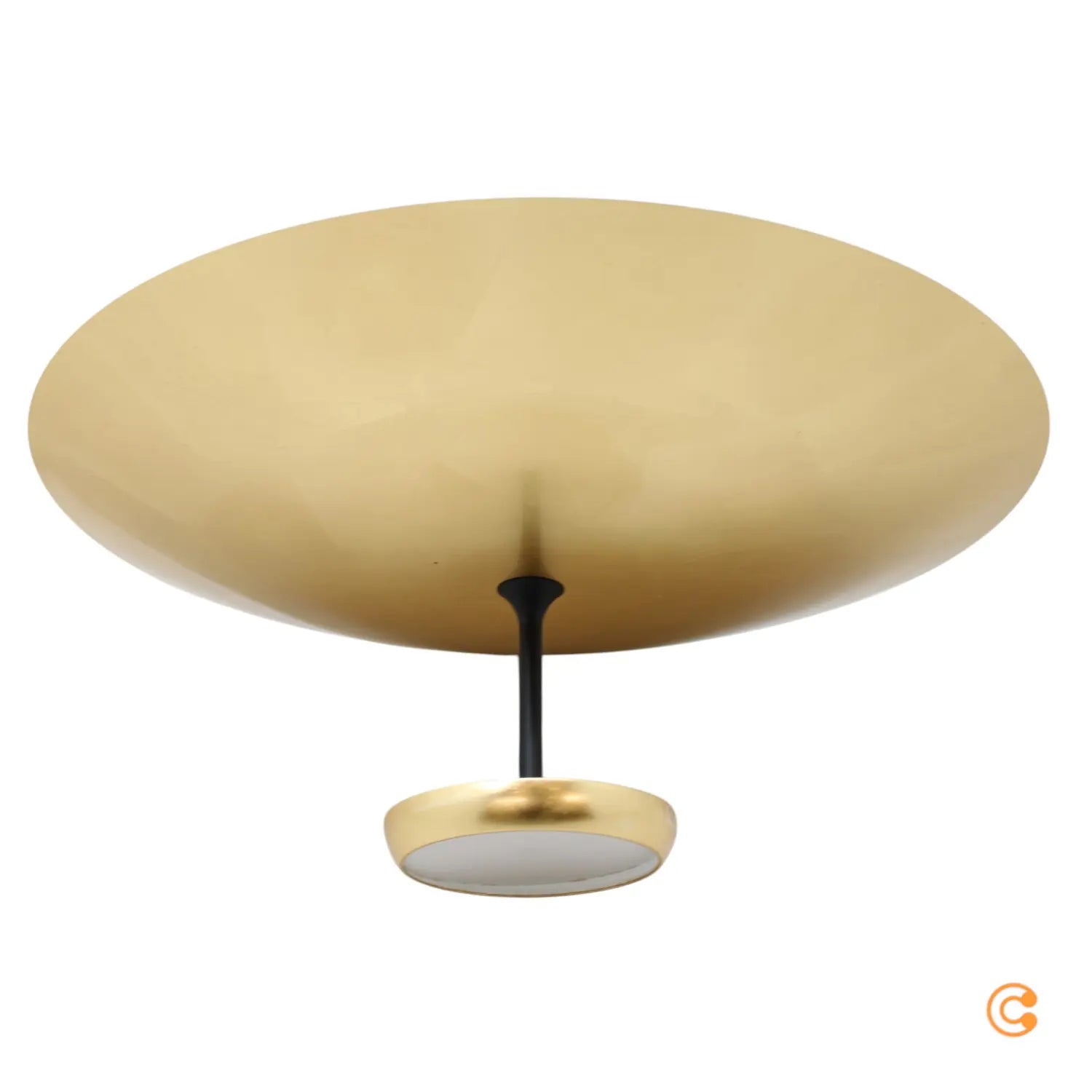 B-Ware Fabas Luce Deckenleuchte Deckenlampe Led Yuko Gold Schwarz Metall Dimmbar 23 Cm - 8019282554196
