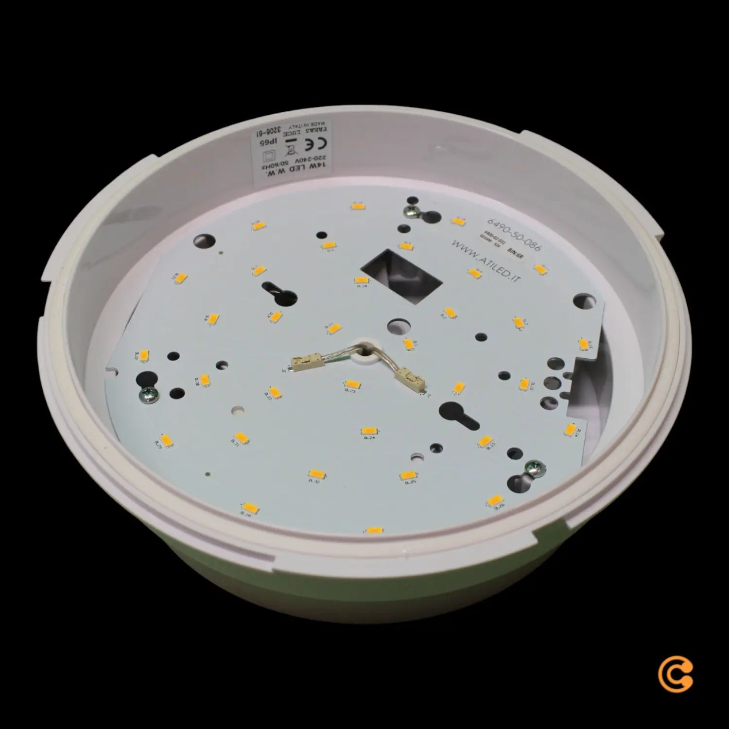 B-Ware Fabas Luce Led Deckenleuchte Hatton Badezimmer Ip65 25 Cm Kunststoff Warmweiß - 8019282060512