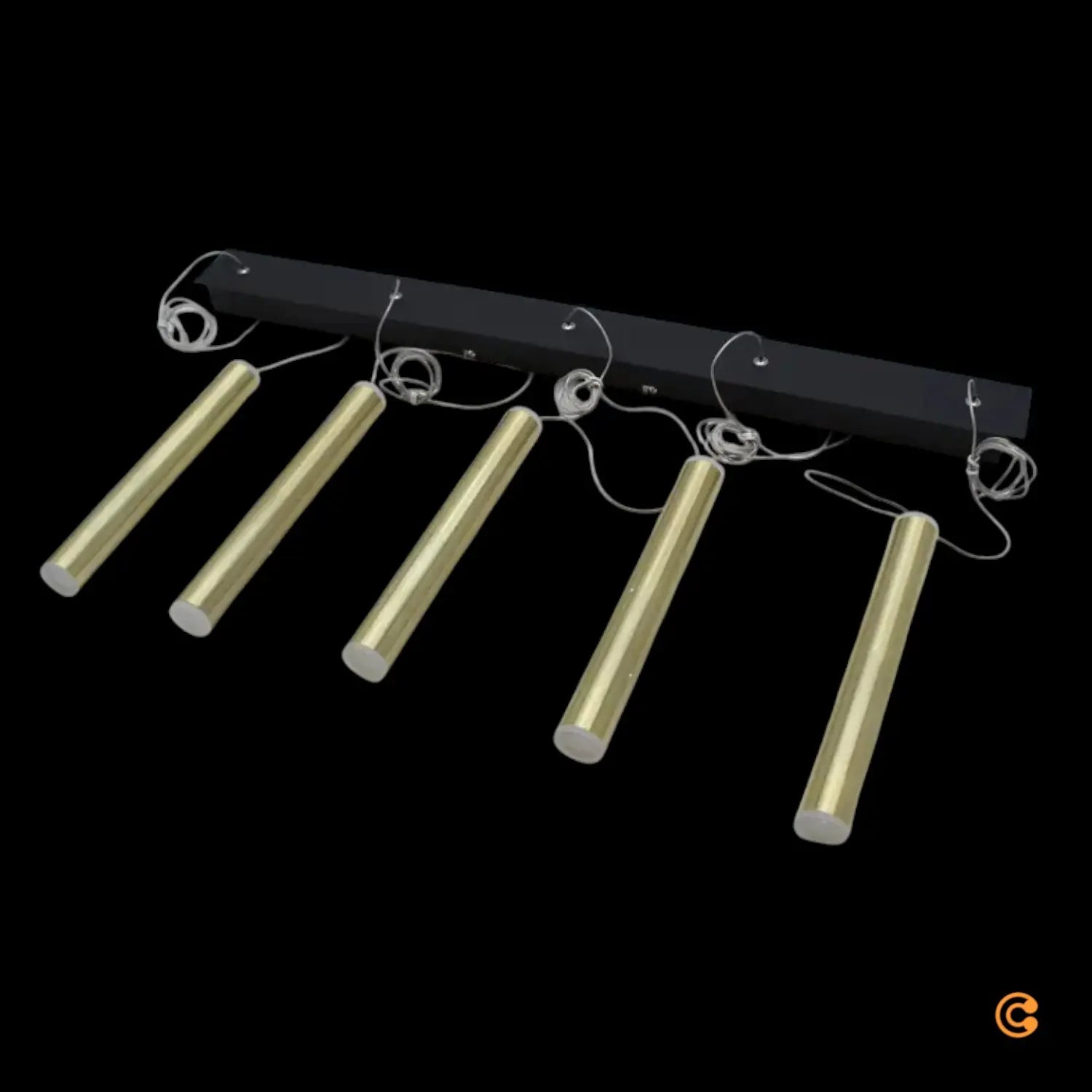 B-Ware Fabas Luce Led Hängeleuchte Pendelleuchte Prado Gold 5 Flammig Linear Dimmbar - 8019282533412