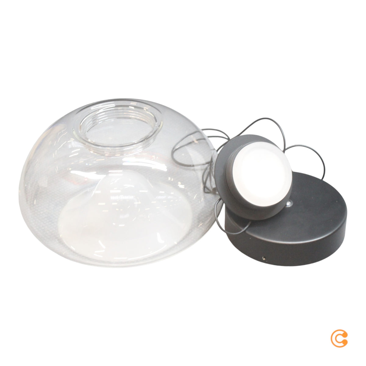 FABAS LUCE LED Hängeleuchte Pendelleuchte Brena transparent dimmbar CCT 1-flg - 8019282546023