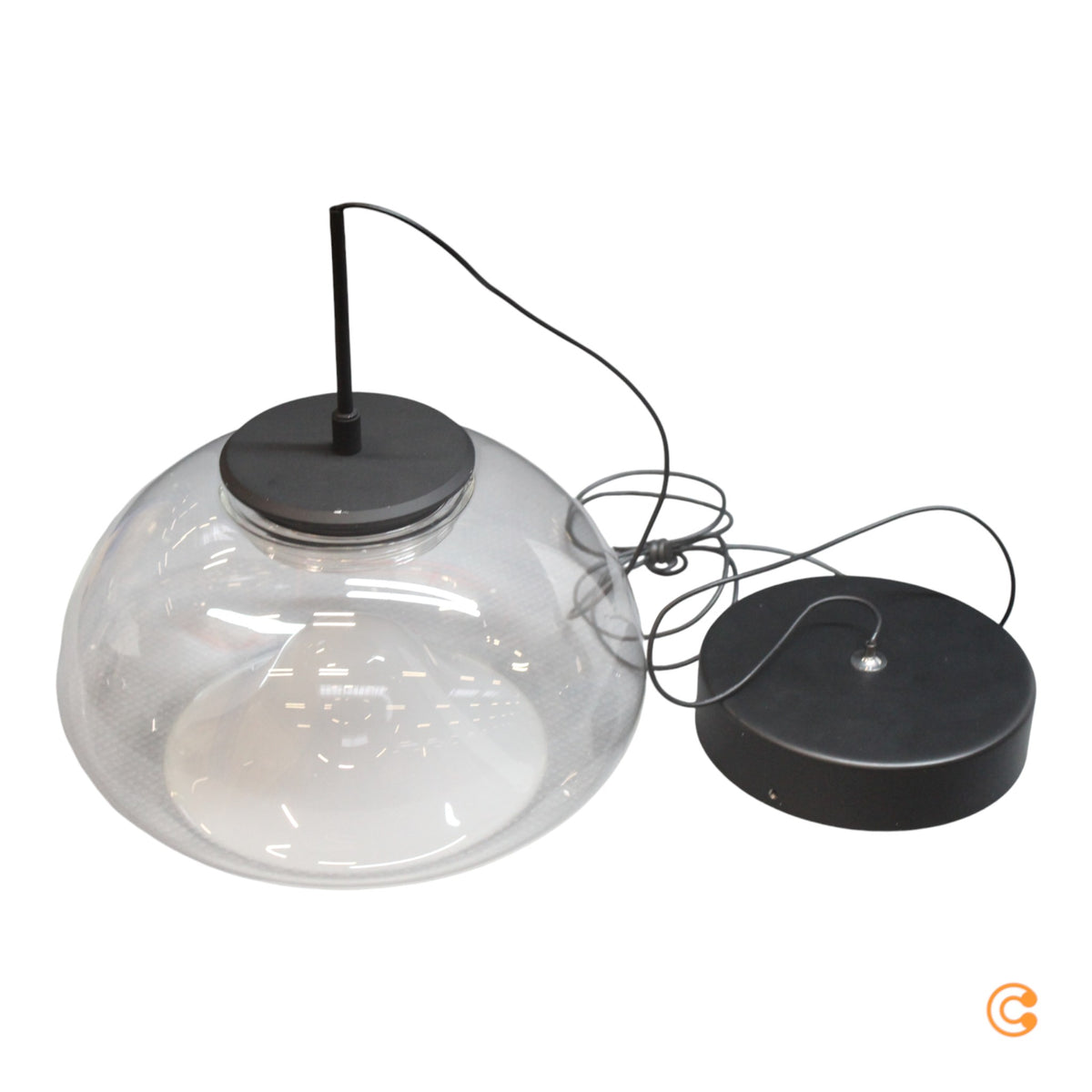 FABAS LUCE LED Hängeleuchte Pendelleuchte Brena transparent dimmbar CCT 1-flg - 8019282546023