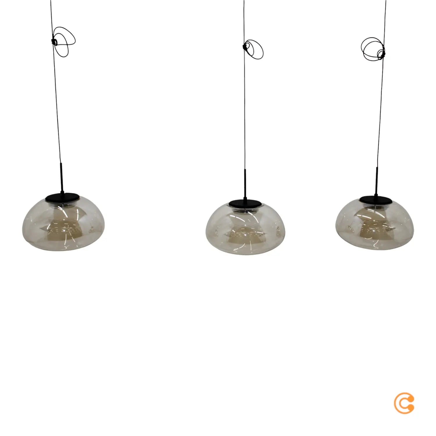B-Ware Fabas Luce Led Hängeleuchte Brena Pendelleuchte Cognac 3 Flg. Lampe Dimmbar Cct - 8019282546054
