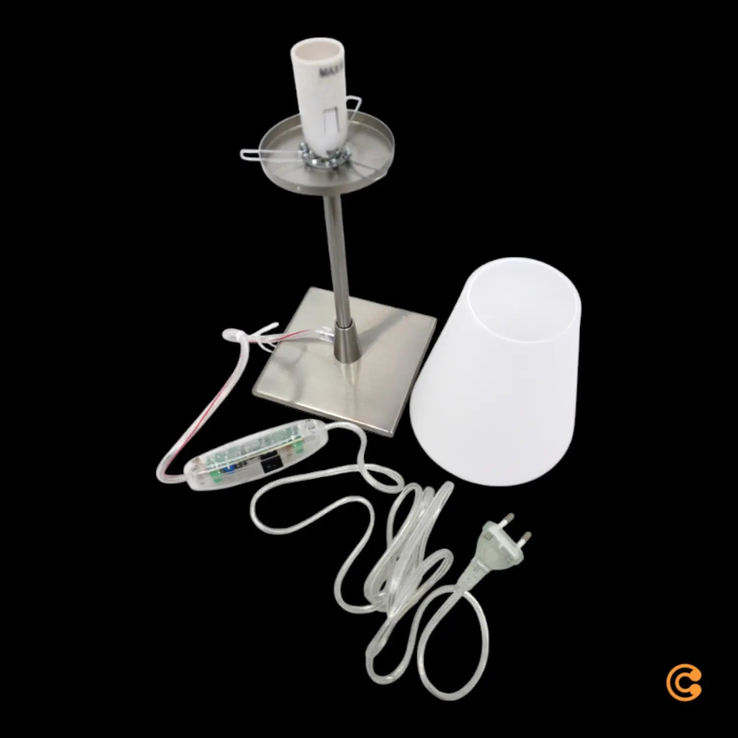 B-Ware Fabas Luce Tischlampe Lucy Big Schreibtischlampe Tischlampe Leuchte Lampe Weiß - 8019282511731