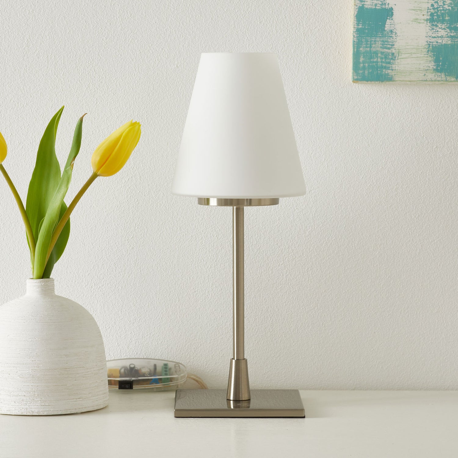 B-Ware Fabas Luce Tischlampe Lucy Big Schreibtischlampe Tischlampe Leuchte Lampe Weiß - 8019282511731