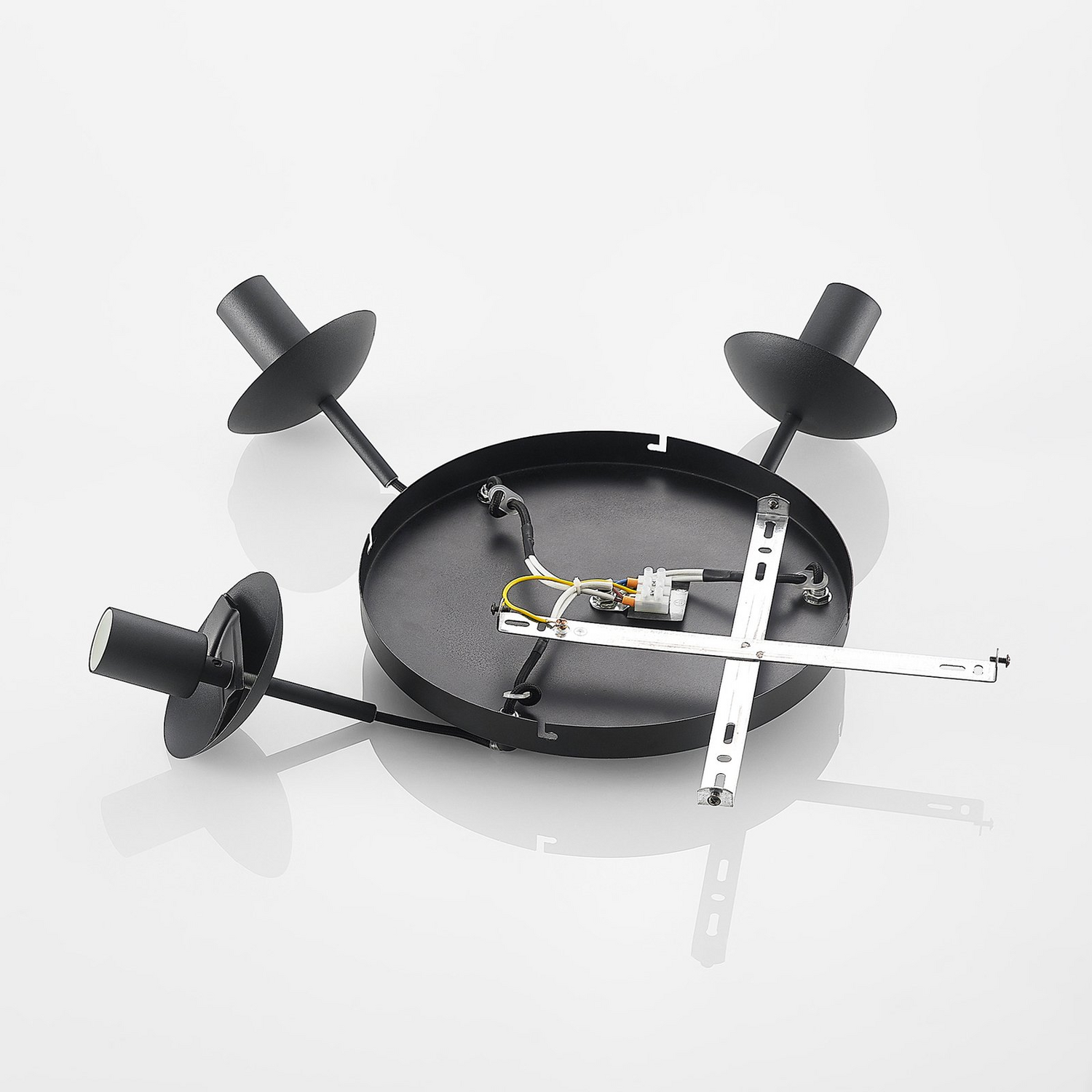 Suspension Lindby Teeja de catégorie B avec 3 globes en verre, lampe, suspension, IP20, Rauchg297