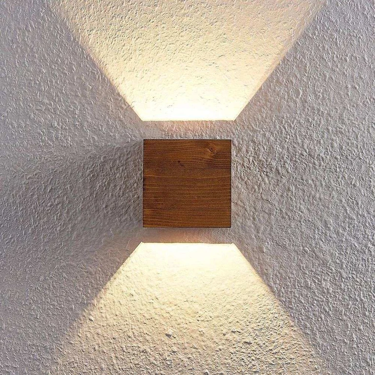 Lindby Benicio Holz-LED-Wandleuchte Wandleuchte Wandlicht Flurleuchte