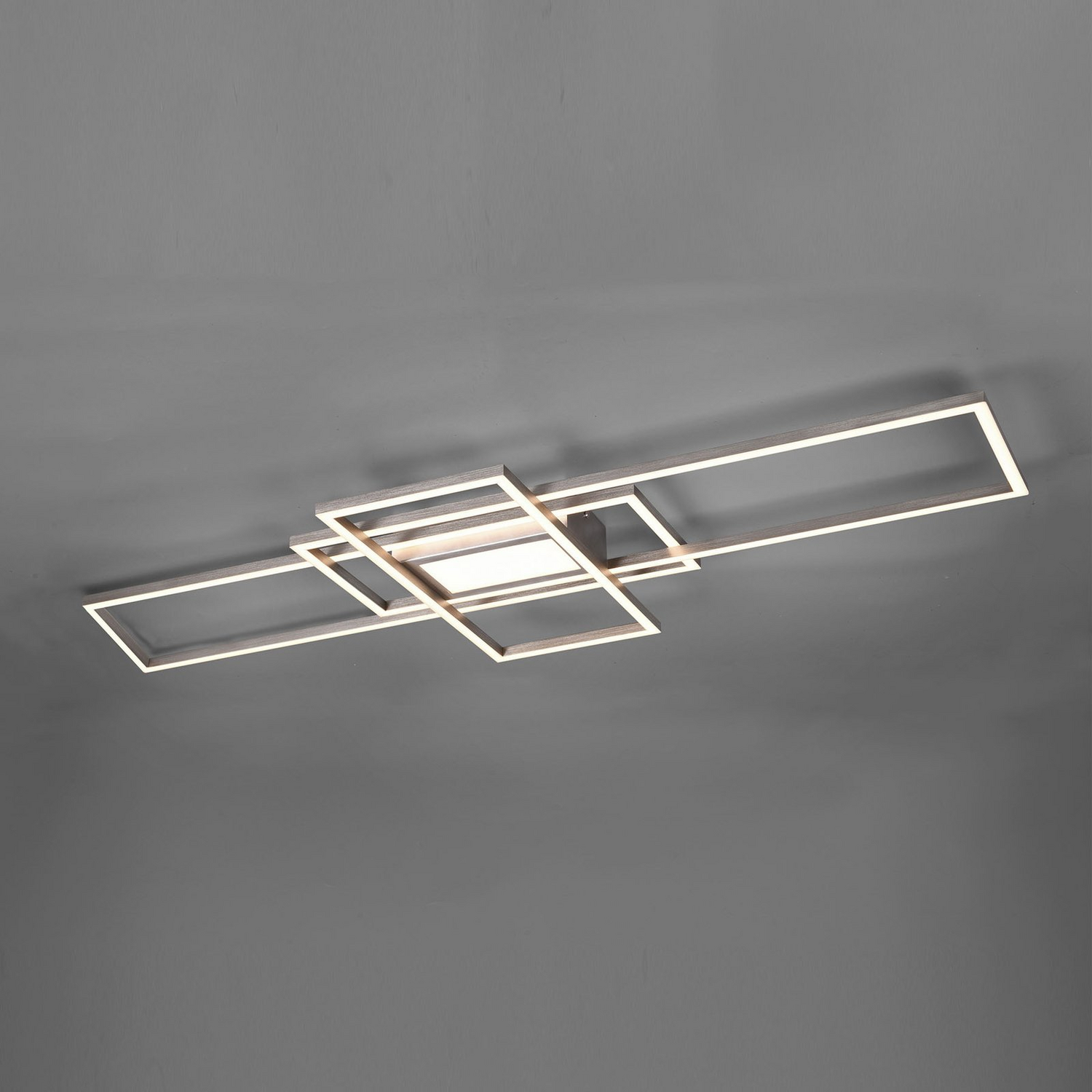 B-Ware Trio Cct Led Deckenlampe Irvine Deckenlampe Lampe Nickel 105 X 6,5 X 42 Cm53