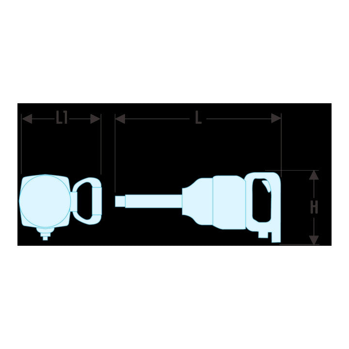Facom Schlagschrauber Druckluft Schlagschlüssel Aluminium Twin Hammer Handgriff - 3148519190250